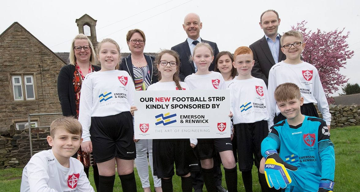 School children say thanks to Emerson and Renwick for new kit
