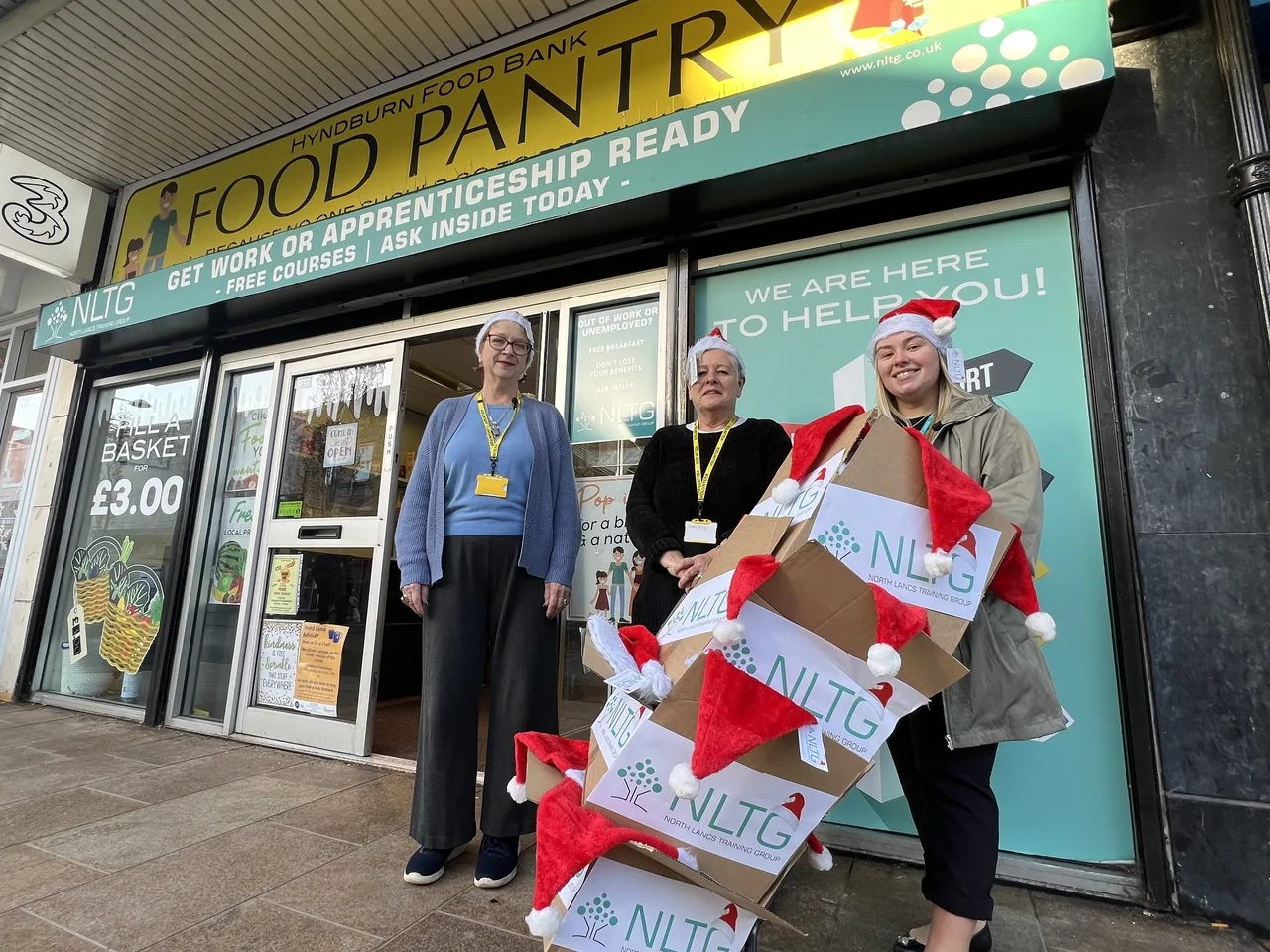 North Lancs Training Group bring Christmas cheer to the Hyndburn Food Pantry