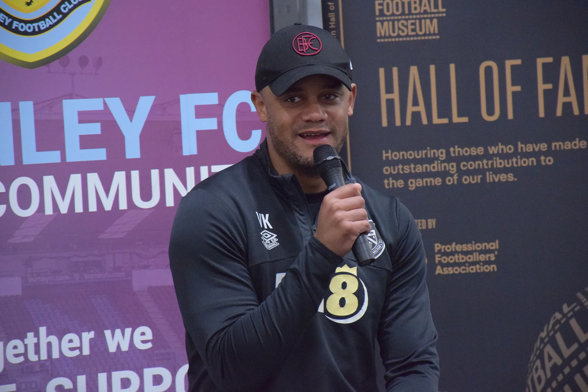 IN THE KOMPANY OF GREATNESS – Dreams come true for Nelson and Colne College Group footballing students as they meet their hero!