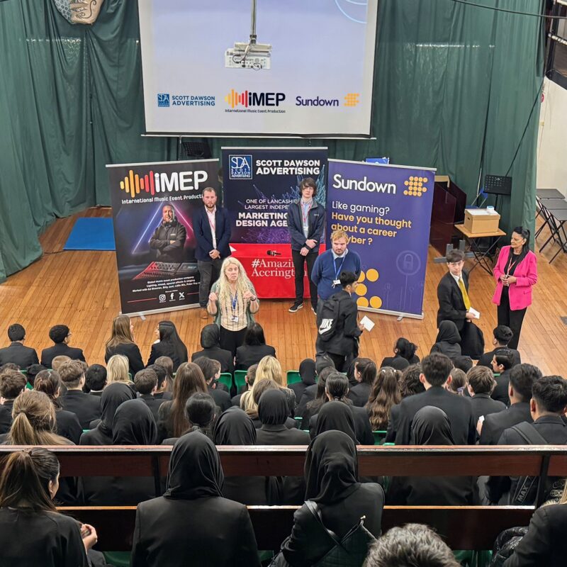 Students from Rhyddings and St Andrew’s CE Primary School in Oswaldtwistle recently heard about the amazing employment opportunities available to them in Hyndburn