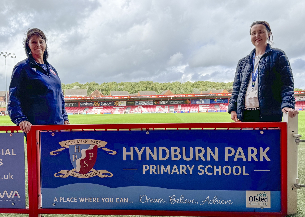 Hyndburn Park Primary School sign up at Accrington Stanley