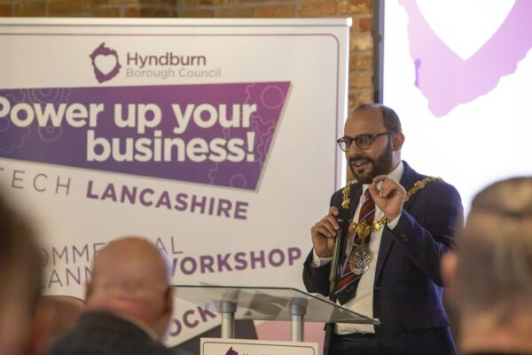 Mayor of Hyndburn Cllr Noordad Aziz spoke at the event